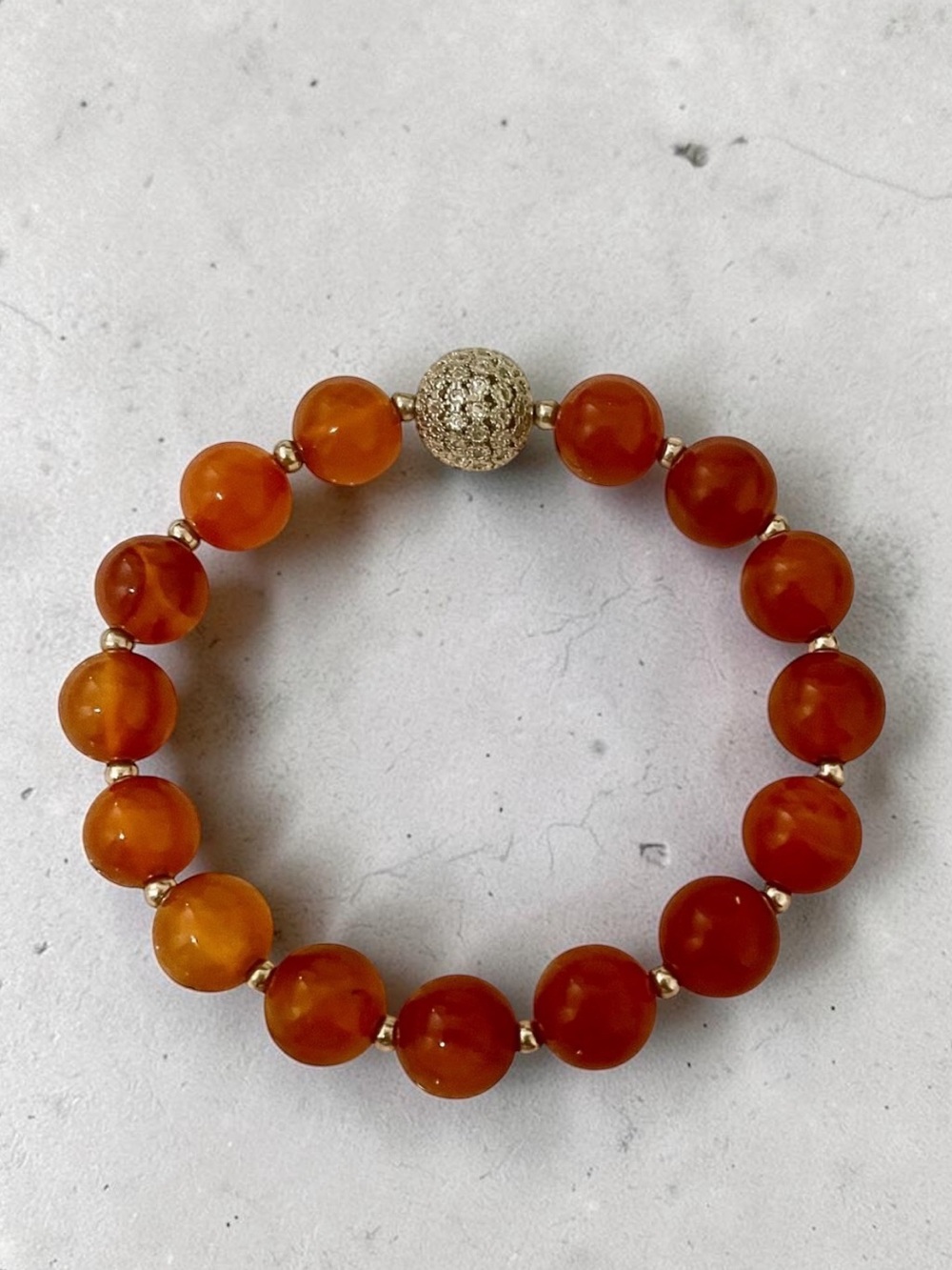 Carnelian Beaded Bracelet